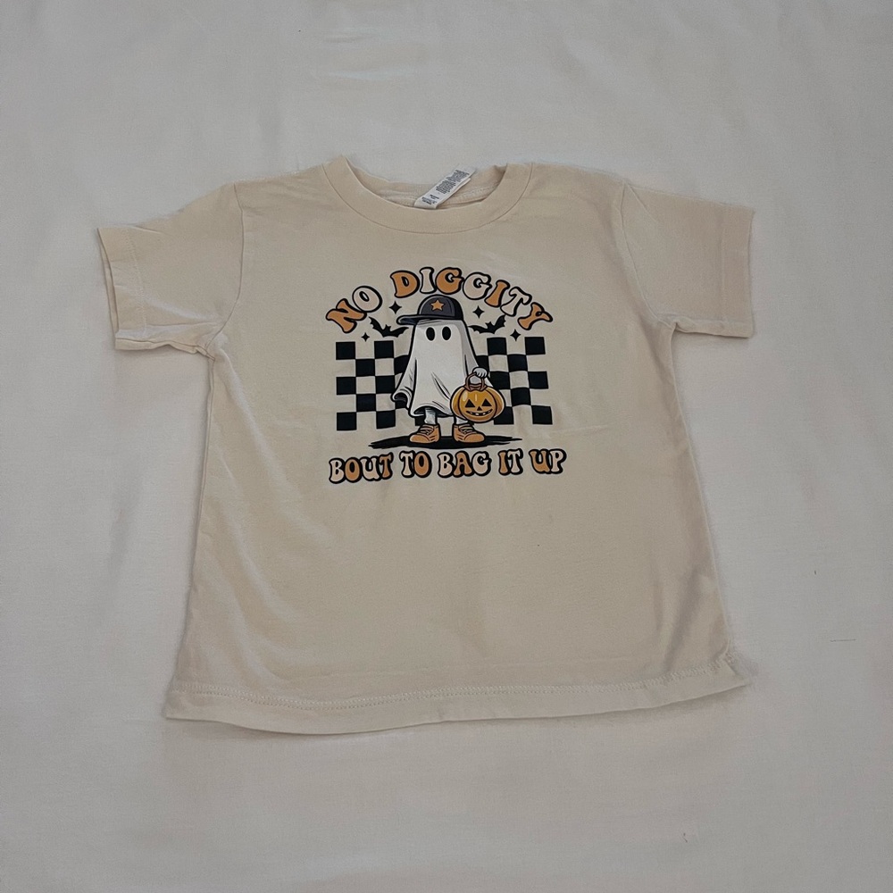 Cream Kids Ghost Graphic T-Shirt